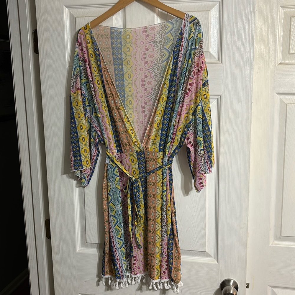 Beach/Pool Coverup - Multicolor Print - Picture 5 of 15